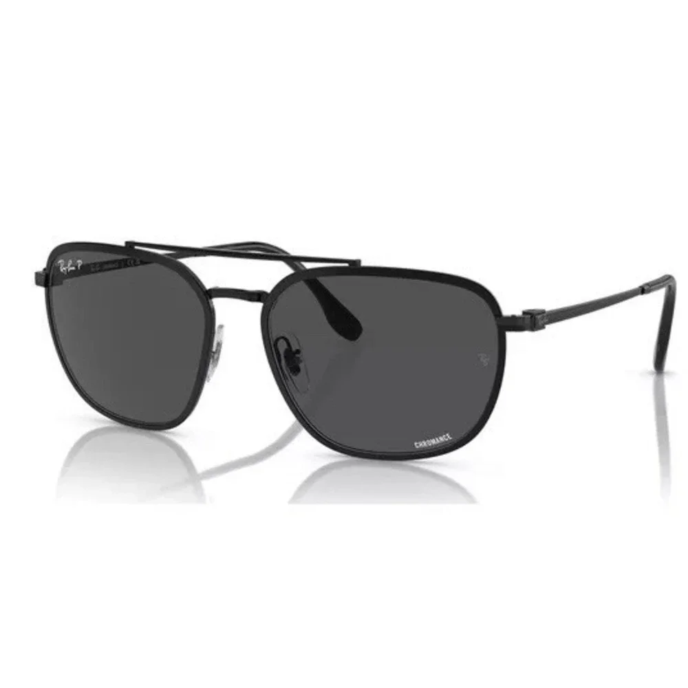 Ray-Ban RB 3708 002/K8 Sunglasses Black Polarized Chromance Glass 59mm with Case